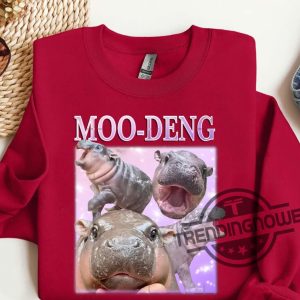 Moo Deng Sweatshirt Pygmy Hippo Moo Deng Shirt Hippo Lover Tshirt I Love Moo Deng T Shirt Moo Deng Tee Baby Hippo Sweatshirt trendingnowe 2