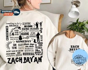 Zach Bryan Tracklist Shirt Country Music Hoodie Bryan Tour Sweatshirt Country Concert Shirt revetee 2