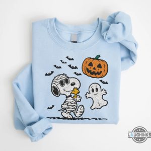 funny mummy snoopy halloween embroidered sweatshirt t shirt hoodie charlie brown embroidery tee laughinks 4