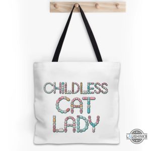 childless cat lady bracelet bag kamala harris for president gift swifties for kamala endorsement tote bag laughinks 2