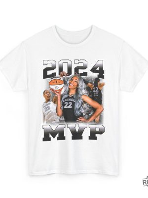 2024 Wnba Unanimous Mvp Vintage Style Rap Tee Aja Wilson Aja Wilson Mvp Shirt revetee 2