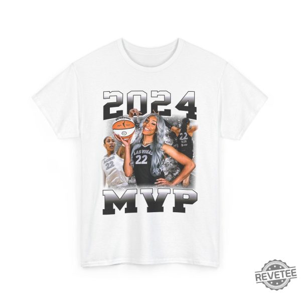 2024 Wnba Unanimous Mvp Vintage Style Rap Tee Aja Wilson Aja Wilson Mvp Shirt revetee 2