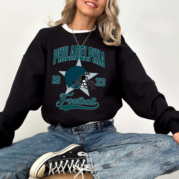 Vintage Style Philadelphia Football Crewneck Retro Philadelphia Football Shirt Philadelphia Football Fan Gift revetee 1