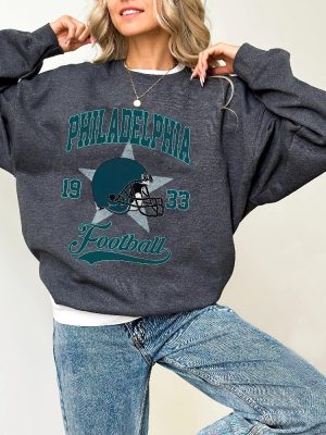 Vintage Style Philadelphia Football Crewneck Retro Philadelphia Football Shirt Philadelphia Football Fan Gift revetee 2