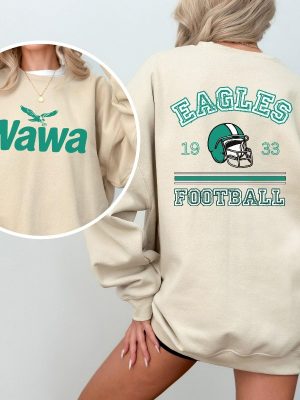 Eagles Wawa Sweathirt Double Sided Philadelphia Eagles Shirt Philly Wawa Hoodie Wawa Eagles Shirt revetee 2