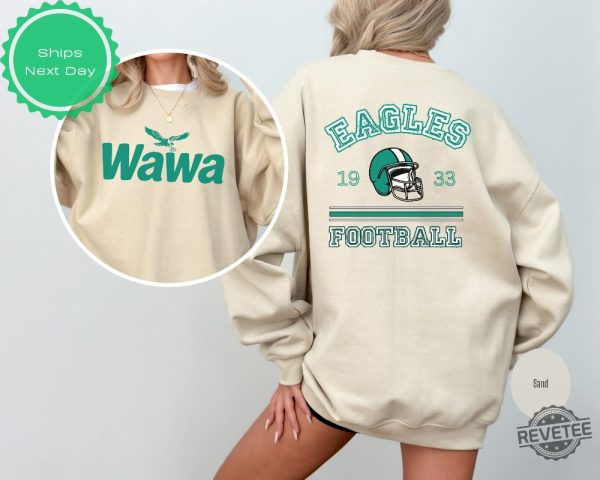 Eagles Wawa Sweathirt Double Sided Philadelphia Eagles Shirt Philly Wawa Hoodie Wawa Eagles Shirt revetee 2