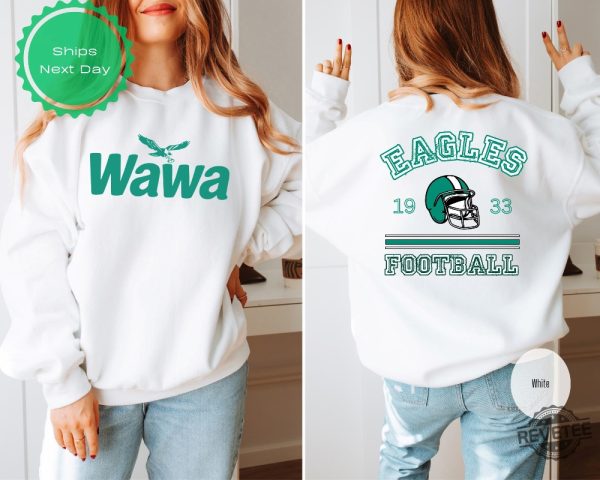 Eagles Wawa Sweathirt Double Sided Philadelphia Eagles Shirt Philly Wawa Hoodie Wawa Eagles Shirt revetee 3