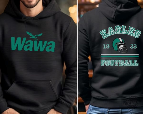 Eagles Wawa Sweathirt Double Sided Philadelphia Eagles Shirt Philly Wawa Hoodie Wawa Eagles Shirt revetee 4