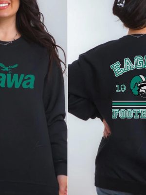 Eagles Wawa Sweathirt Double Sided Philadelphia Eagles Shirt Philly Wawa Hoodie Wawa Eagles Shirt revetee 5