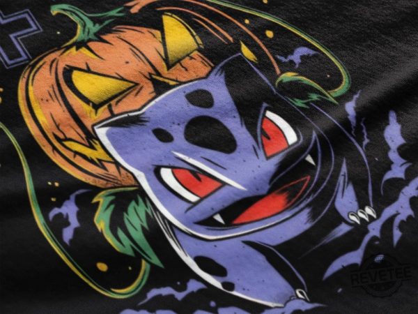 Halloween Style Bulba Pocket Monsters Art Graphic Tee Anime T Shirt Pokemon Halloween Shirt revetee 1