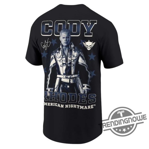 Cody Rhodes American Nightmare Shirt Ripple Junction Cody Rhodes Blue Tonal Fire T Shirt trendingnowe 3