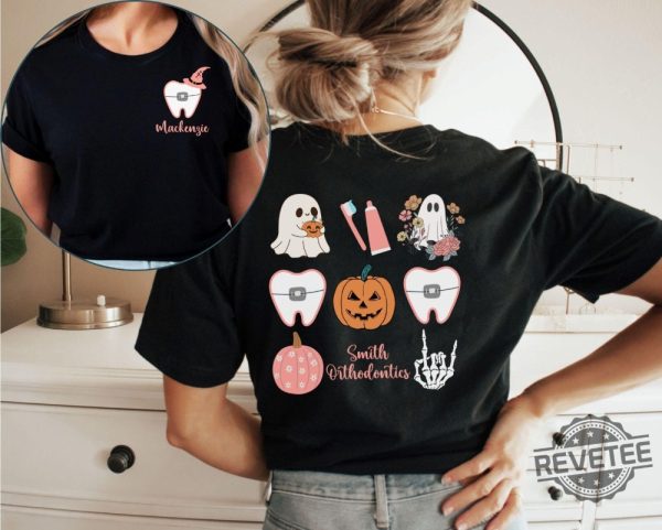 Custom Orthodontist Halloween Shirt Personalized Orthodontic Office Name T Shirt revetee 1