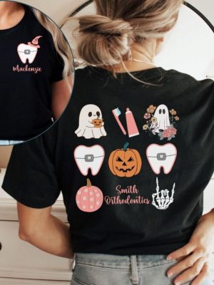 Custom Orthodontist Halloween Shirt Personalized Orthodontic Office Name T Shirt revetee 3