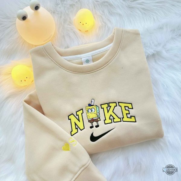 custom spongebob squarepants embroidered hoodie t shirt sweatshirt spongebob nike embroidery design laughinks 7