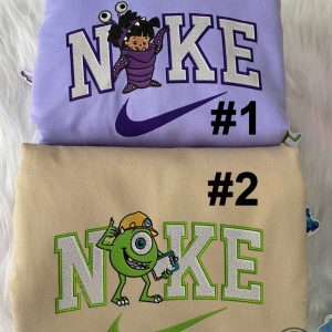 mike wazowski monsters embroidered sweatshirts t shirt hoodie disney nike couple matching shirts laughinks 1