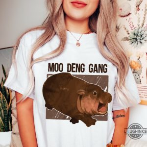 moo deng gang thai baby hippo shirt