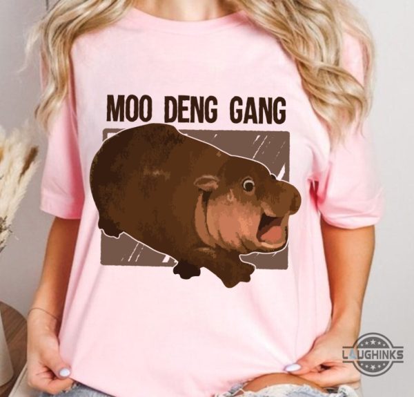 moo deng gang thai baby hippo shirt