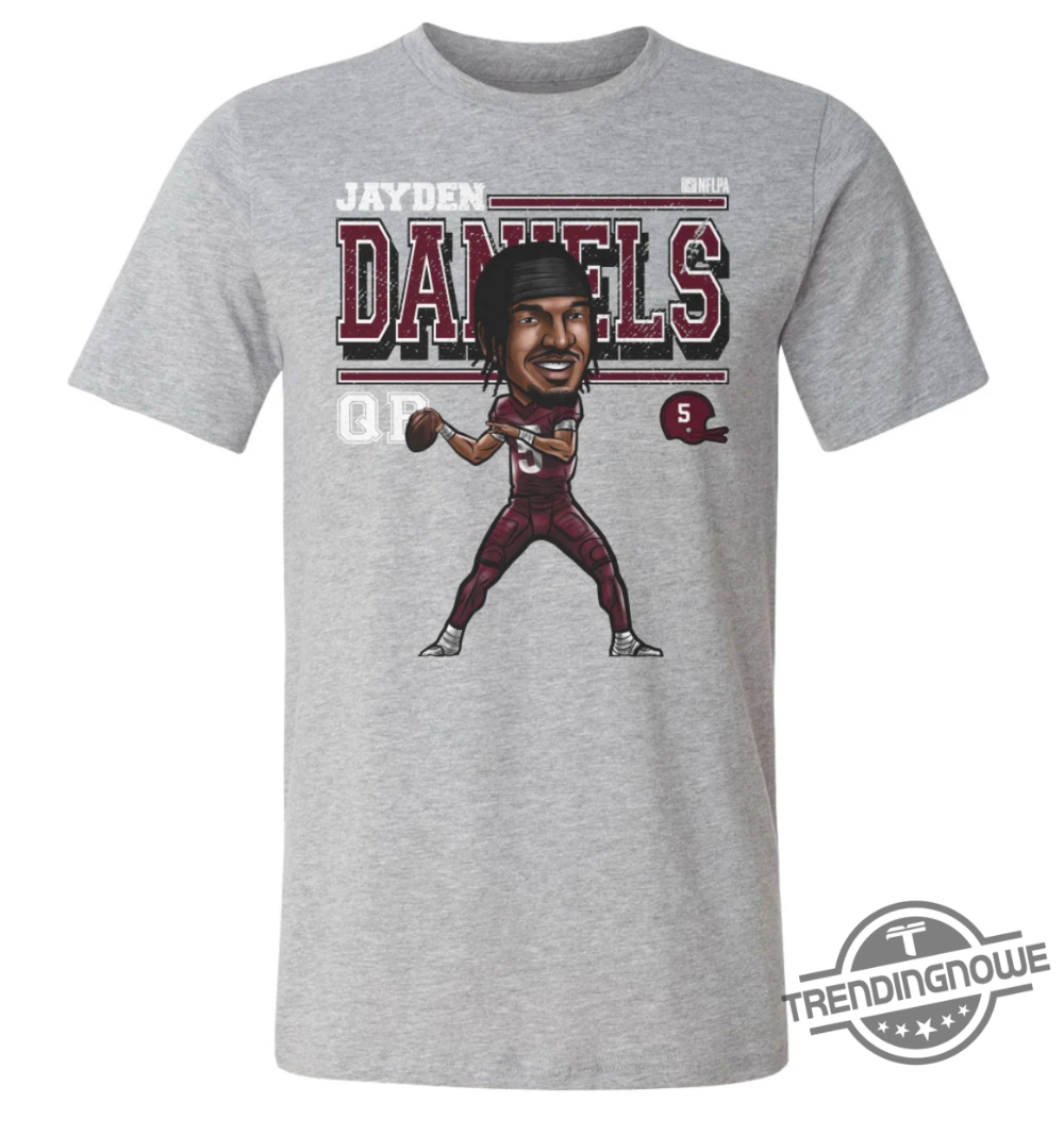 Jayden Daniels Shirt Washington Commanders Jayden Daniels Washington Cartoon T Shirt Jayden Daniels Stats