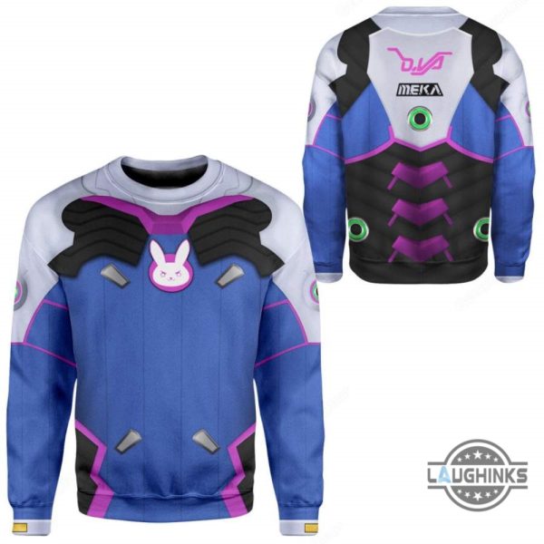 overwatch dva cosplay halloween costume t shirt sweatshirt hoodie