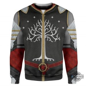 tree of gondor armor hoodie t shirt sweatshirt aragorn lord of the rings kings battle cape cosplay halloween costume laughinks 2