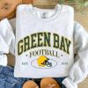 Vintage Green Bay Football Sweatshirt Green Bay Hoodie Game Day Tshirt Wisconsin Football Shirt giftyzy 3