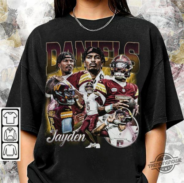 Jayden Daniels Shirt Football American Graphic Vintage Football 90S Gift Fan Unisex Shirt Hoodie Sweatshirt trendingnowe 2