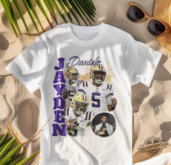 Jayden Daniels T Shirt Jayden Daniels Shirt Retro American Sports Tee Geaux Tigers Hoodie Sweatshirt trendingnowe 2