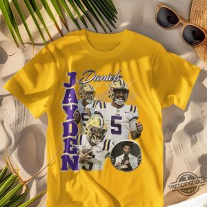 Jayden Daniels T Shirt Jayden Daniels Shirt Retro American Sports Tee Geaux Tigers Hoodie Sweatshirt trendingnowe 3