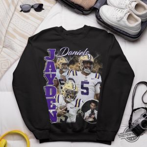 Jayden Daniels T Shirt Jayden Daniels Shirt Retro American Sports Tee Geaux Tigers Hoodie Sweatshirt trendingnowe 4