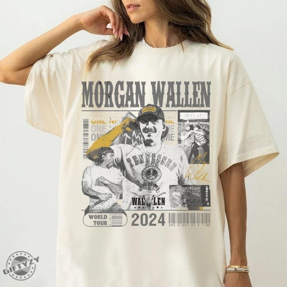 Morgan One Night At A Time Tour 2024 Shirt One Night At A Time Tour Fan Sweatshirt Vinatge Morgan Graphic Tee giftyzy 1