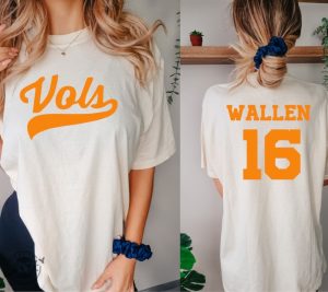 Tennessee Vols Wallen Shirt Wallen 16 Tshirt Morgan Wallen Inspired Vols Sweatshirt Tennessee Volunteer Football Fan Shirt giftyzy 3