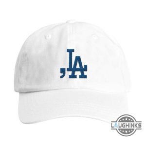 comma la hat kamala harris logo dodgers inspired embroidered baseball cap