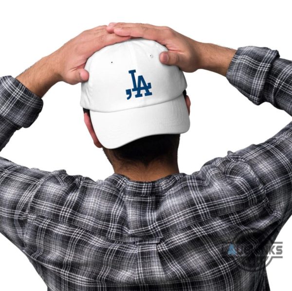 comma la hat kamala harris logo dodgers inspired embroidered baseball cap