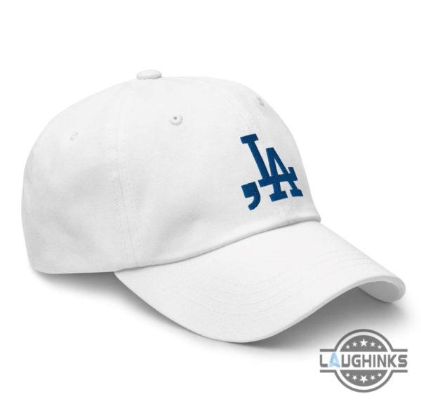 comma la hat kamala harris logo dodgers inspired embroidered baseball cap