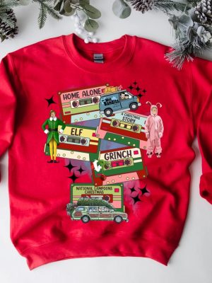 Christmas Music Cassette Tapes Sweatshirt Christmas Songs Shirt Christmas Party Shirt Merry Christmas Shirt revetee 2