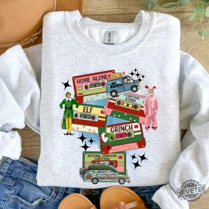 Christmas Music Cassette Tapes Sweatshirt Christmas Songs Shirt Christmas Party Shirt Merry Christmas Shirt revetee 5