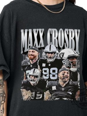 Maxx Crosby Shirt Football American Graphic Vintage Football 90S Bootleg Inspired Gift Fan Unisex Shirt revetee 2