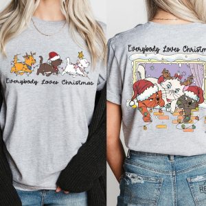 Everybody Loves Christmas Sweatshirt Marie Toulouse Berlioz Christmas Tree Kitten Tee Christmas Squad Shirt revetee 2