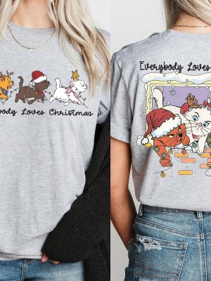 Everybody Loves Christmas Sweatshirt Marie Toulouse Berlioz Christmas Tree Kitten Tee Christmas Squad Shirt revetee 2