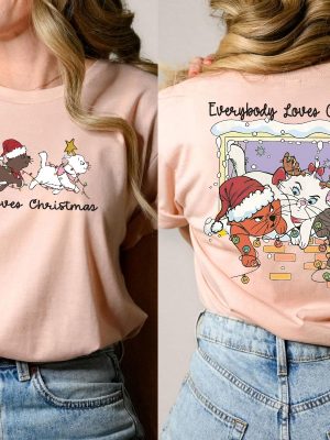 Everybody Loves Christmas Sweatshirt Marie Toulouse Berlioz Christmas Tree Kitten Tee Christmas Squad Shirt revetee 5