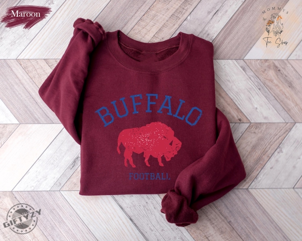 Buffalo Football Vintage Shirt Retro Buffalo Football Crewneck Sweatshirt Buffalo Bills Football T-Shirt Bills Football Gift 