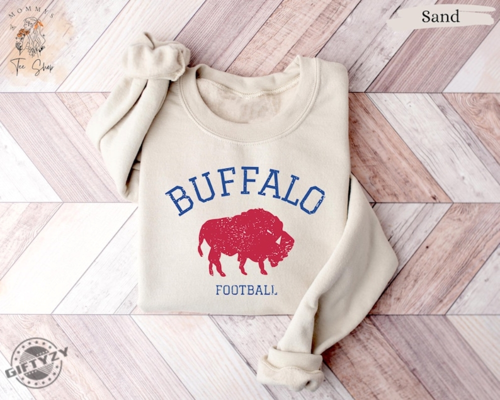 Buffalo Football Vintage Shirt Retro Buffalo Football Crewneck Sweatshirt Buffalo Bills Football T-Shirt Bills Football Gift 