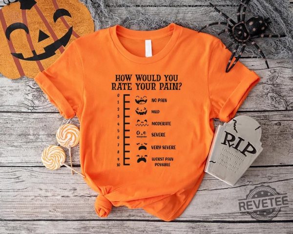 Funny Halloween Nurse Tee How Would You Rate Your Pain Halloween Costume Ideas Womens Halloween Costumes revetee 1