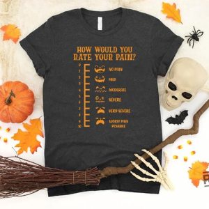 Funny Halloween Nurse Tee How Would You Rate Your Pain Halloween Costume Ideas Womens Halloween Costumes revetee 2