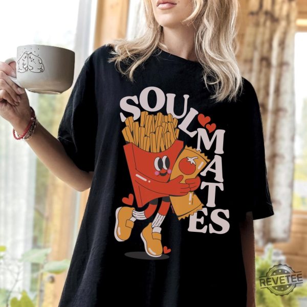 Soulmates Fries Ketchup Shirt Cute Food Foodie Chef Gift Weird Graphic Tee revetee 4