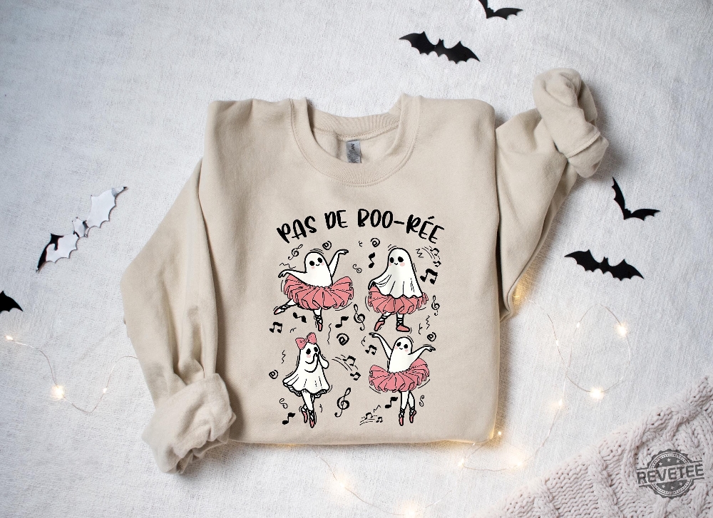 Pas De Boo Ree Halloween Ghost Sweatshirt Ballerina Ghost Shirt