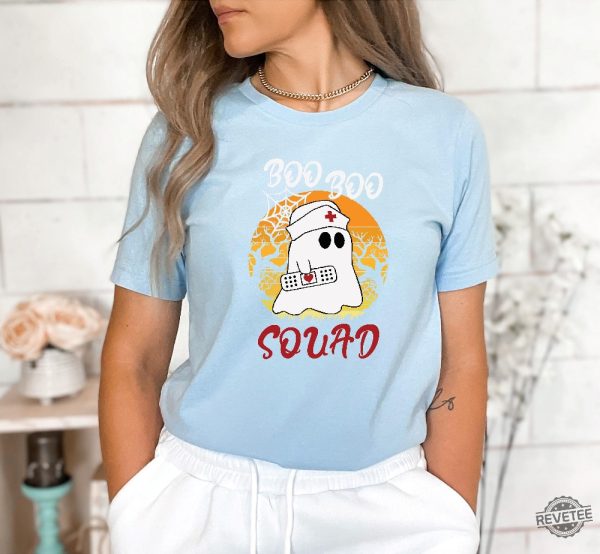 Halloween Boo Boo Squad Shirt Halloween Ghost Nurse Shirt Halloween Nurse Crew Shirt revetee 1