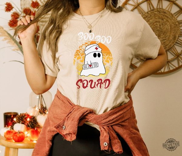 Halloween Boo Boo Squad Shirt Halloween Ghost Nurse Shirt Halloween Nurse Crew Shirt revetee 2