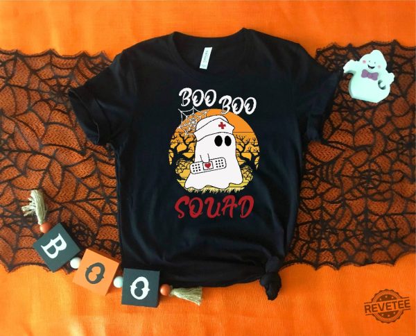 Halloween Boo Boo Squad Shirt Halloween Ghost Nurse Shirt Halloween Nurse Crew Shirt revetee 3