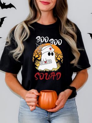 Halloween Boo Boo Squad Shirt Halloween Ghost Nurse Shirt Halloween Nurse Crew Shirt revetee 4